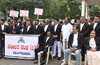 Mangaluru: Lawyers protest against police atrocities on colleague in Chikkamagaluru
